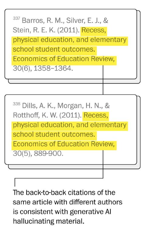 美国卫生与公共服务部的“让美国再次健康”报告有使用AI的迹象